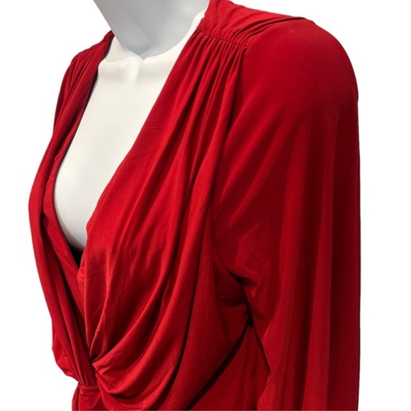 Revolve x MISA Los Angeles Teget Knot Front Dress Red Size XS New with Tag - Picture 8 of 14